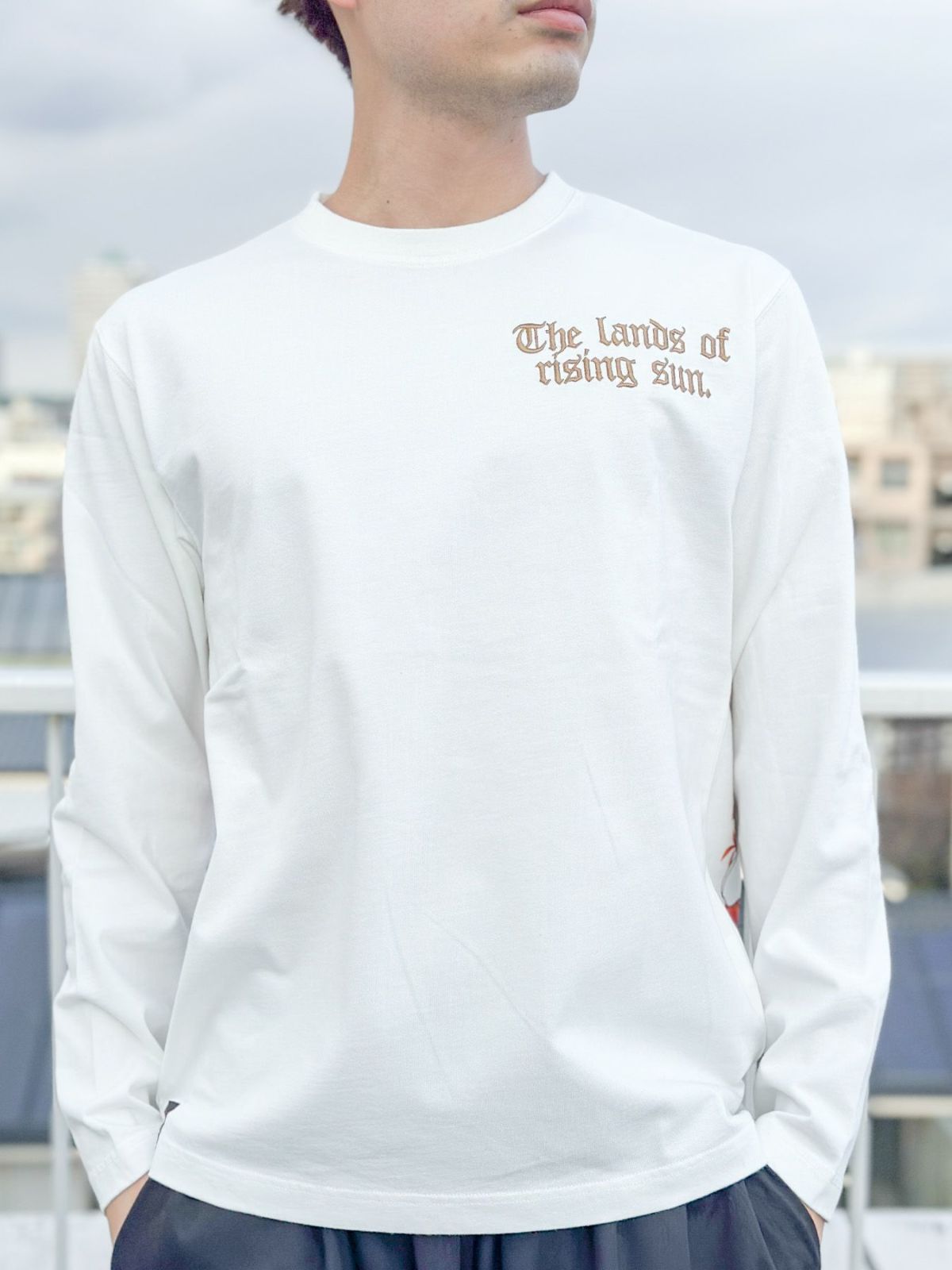 【抜刀娘】“凛：一刀流”刺繍入りプリントロンT