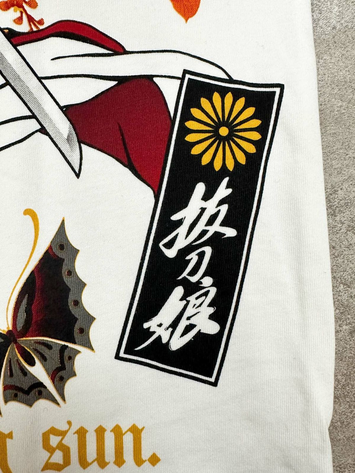 【抜刀娘】“凛：一刀流”刺繍入りプリントロンT