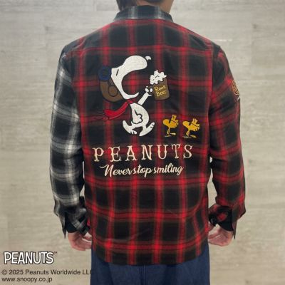 ≪20%OFF≫【FLAGSTAFF×PEANUTS】<br>SNOOPY Root Beer シャツ〔別注〕≪返品・取寄対応不可≫