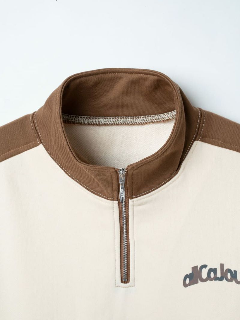 【allCaJoule】ハーフジップスウェット