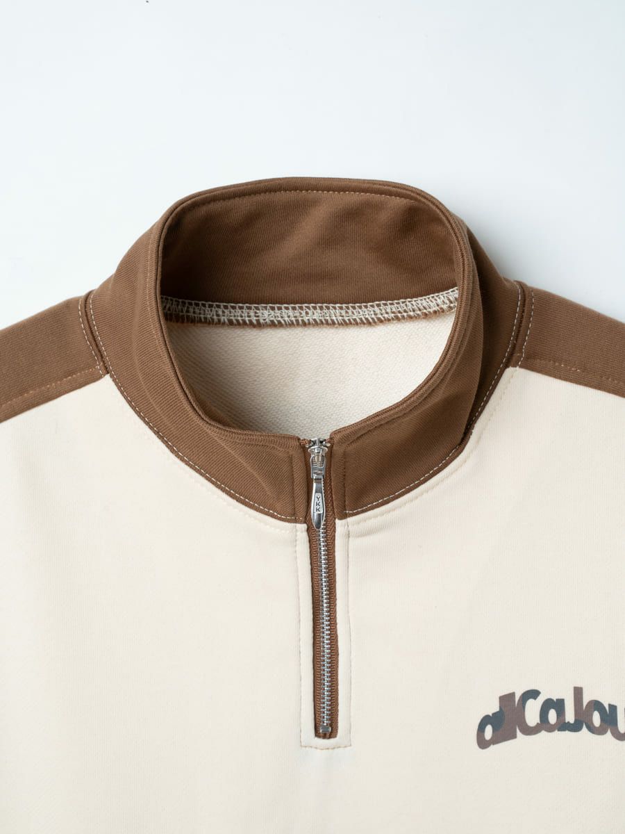【allCaJoule】ハーフジップスウェット