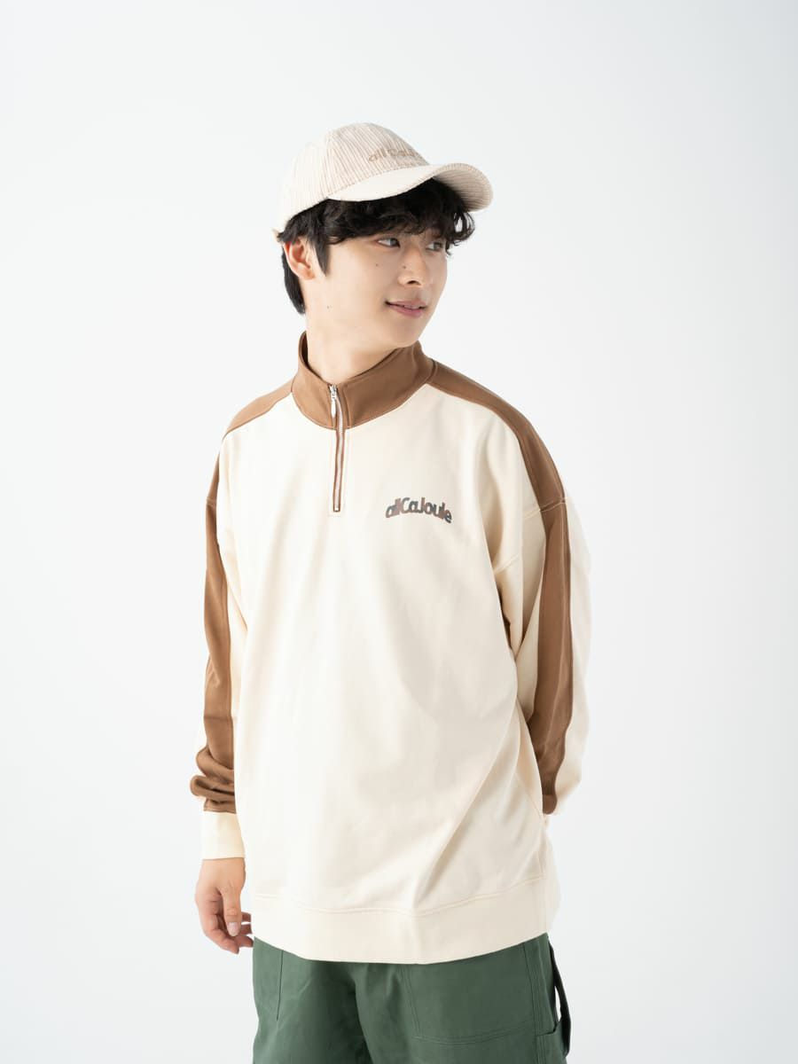 【allCaJoule】ハーフジップスウェット