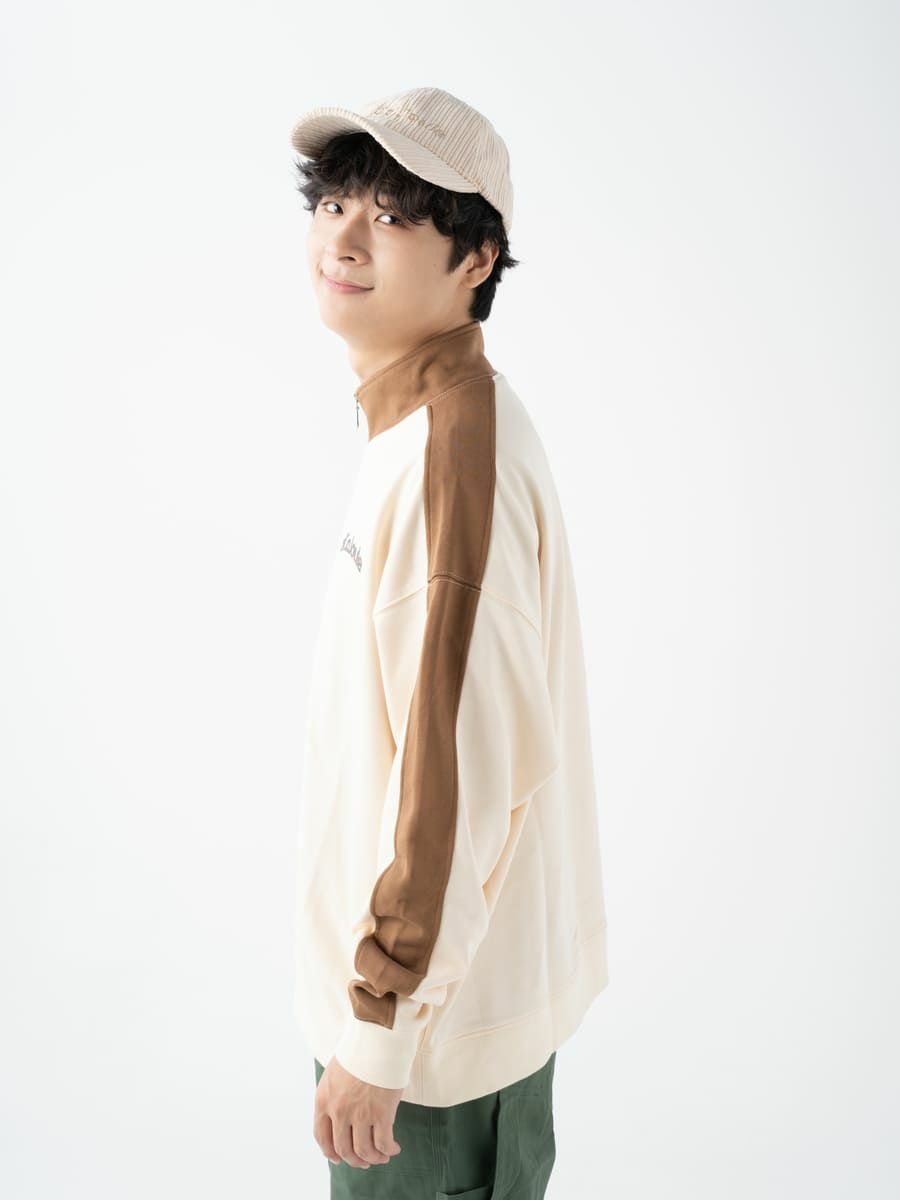 【allCaJoule】ハーフジップスウェット