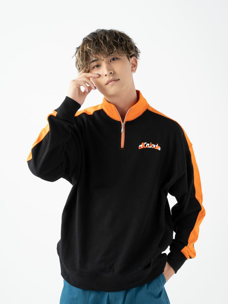 【allCaJoule】ハーフジップスウェット