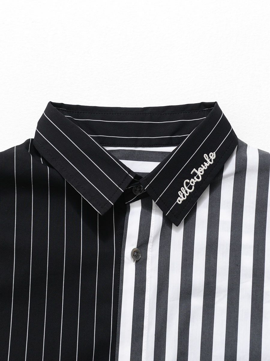 【allCaJoule】クレイジーストライプシャツ
