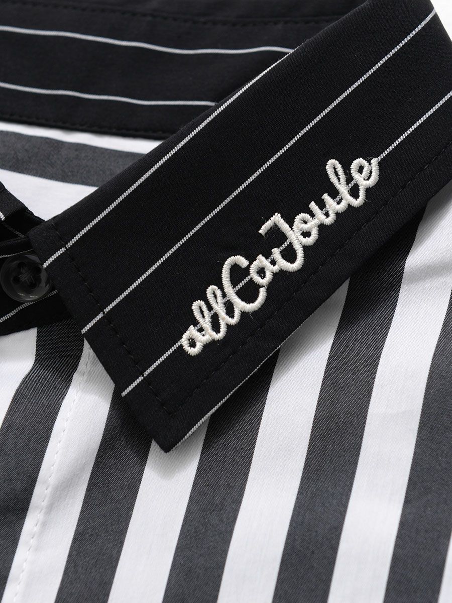 【allCaJoule】クレイジーストライプシャツ