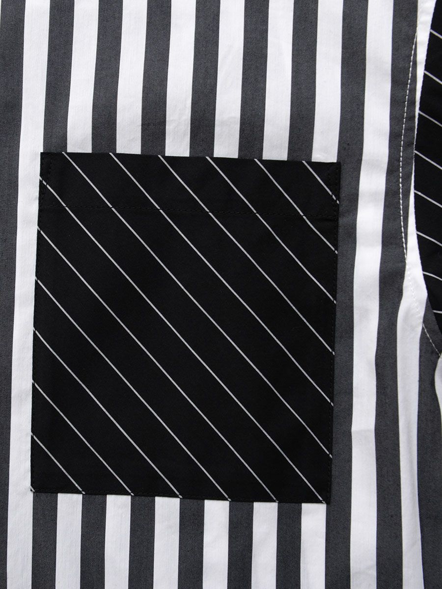 【allCaJoule】クレイジーストライプシャツ