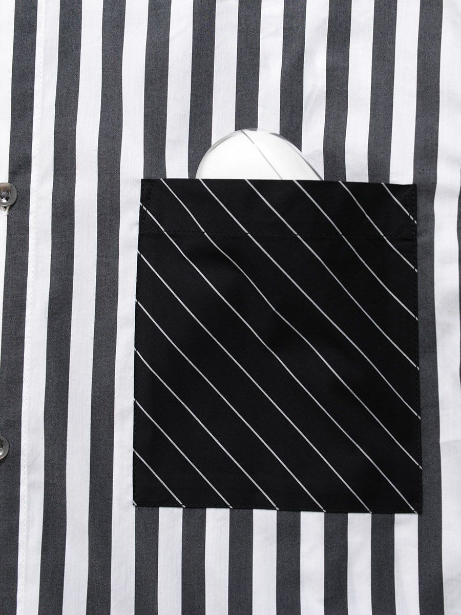 【allCaJoule】クレイジーストライプシャツ