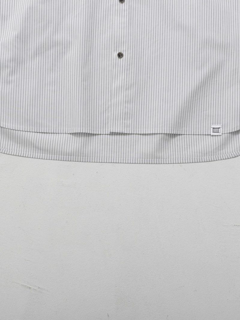 【allCaJoule】袖リブストライプシャツ