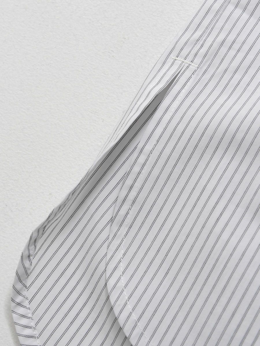 【allCaJoule】袖リブストライプシャツ