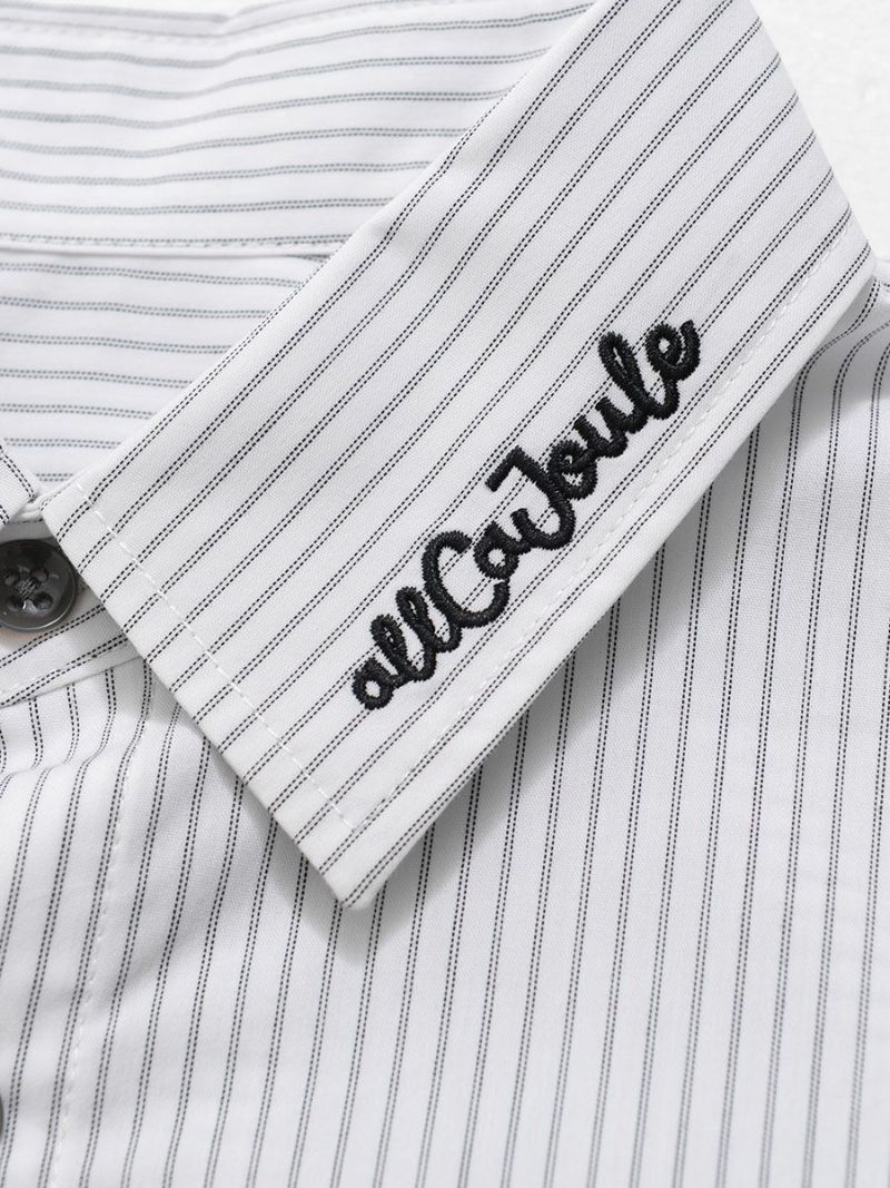 【allCaJoule】袖リブストライプシャツ