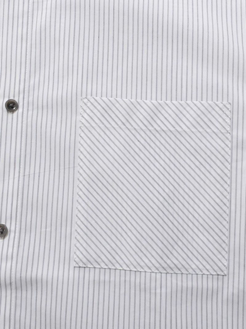 【allCaJoule】袖リブストライプシャツ
