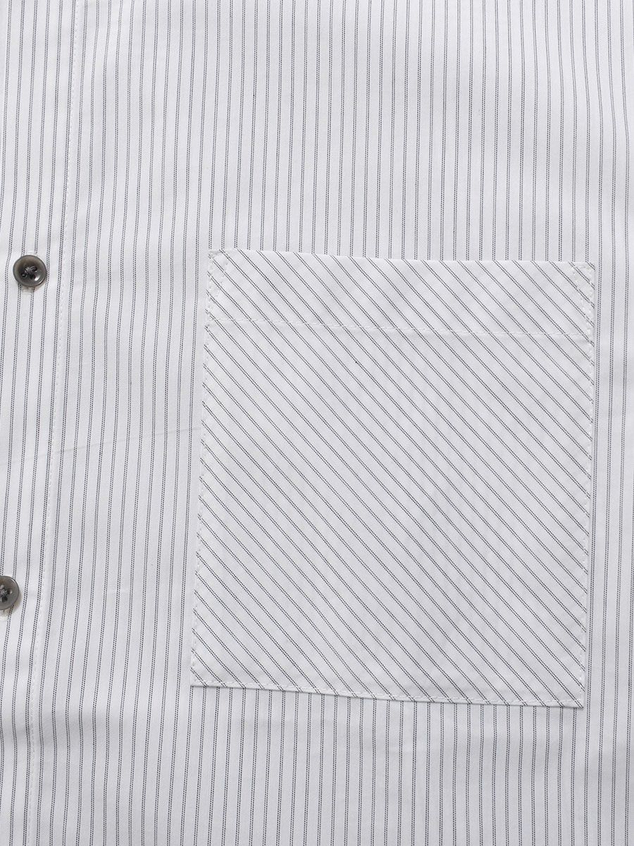 【allCaJoule】袖リブストライプシャツ