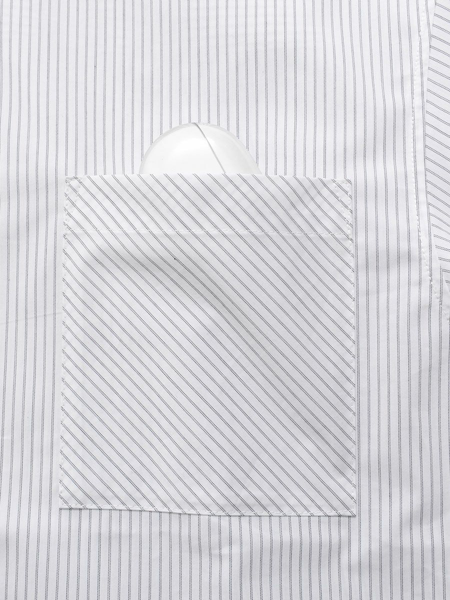【allCaJoule】袖リブストライプシャツ