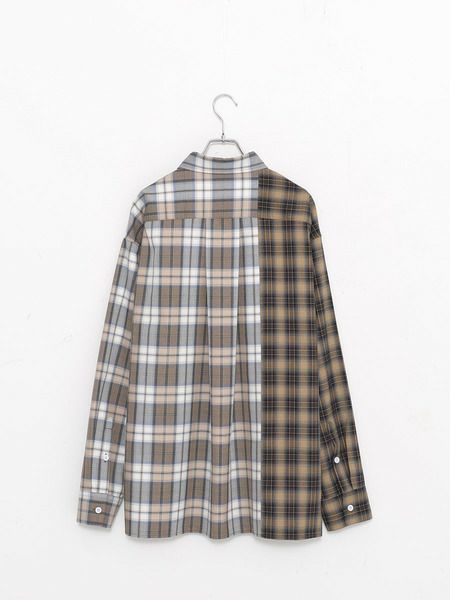 【allCaJoule】クレイジーチェックシャツ