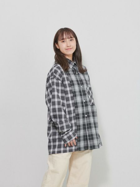 【allCaJoule】クレイジーチェックシャツ