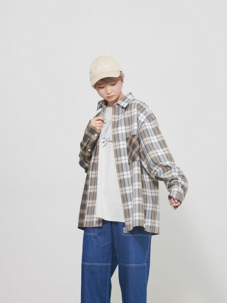 【allCaJoule】クレイジーチェックシャツ