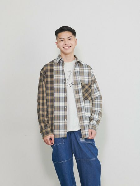 【allCaJoule】クレイジーチェックシャツ