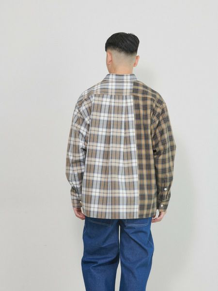 【allCaJoule】クレイジーチェックシャツ