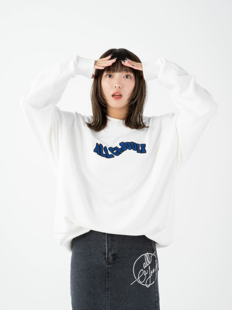 【allCaJoule】ウェーブロゴスウェット