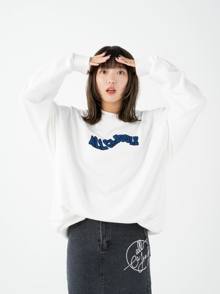 【allCaJoule】ウェーブロゴスウェット