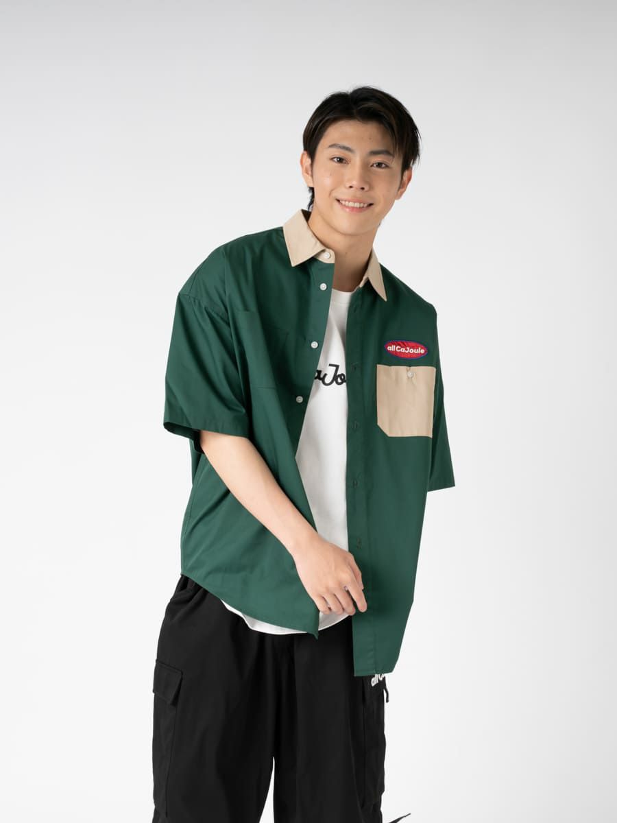 【allCaJoule】ショートスリーブワークシャツ