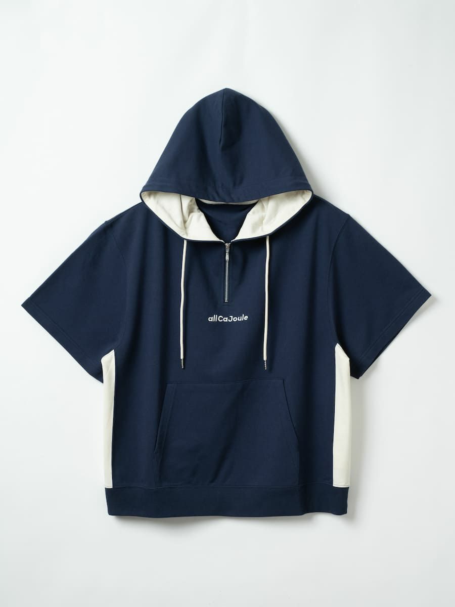【allCaJoule】ショートスリーブジップパーカー