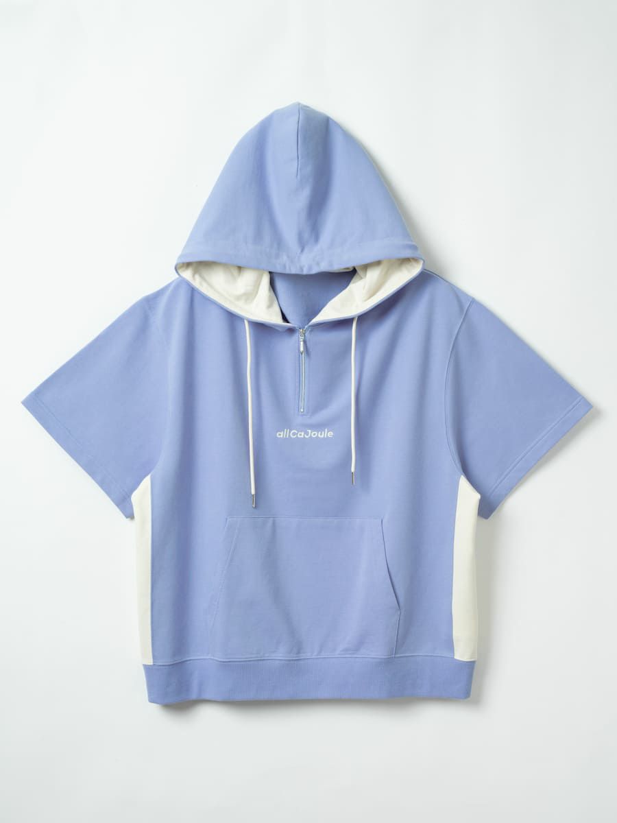 【allCaJoule】ショートスリーブジップパーカー
