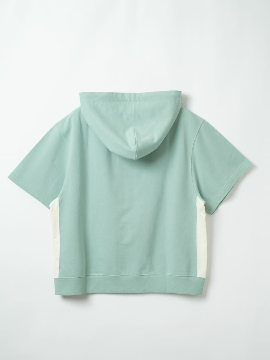 【allCaJoule】ショートスリーブジップパーカー