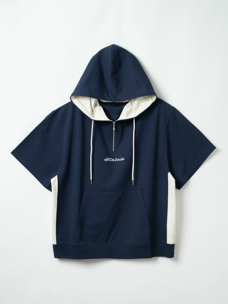 【allCaJoule】ショートスリーブジップパーカー