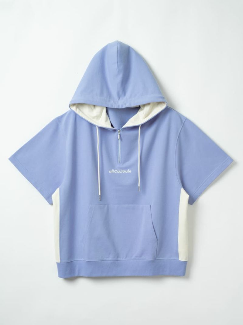 【allCaJoule】ショートスリーブジップパーカー