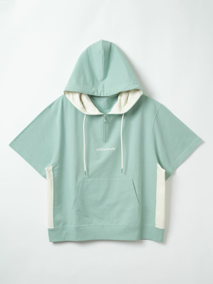 【allCaJoule】ショートスリーブジップパーカー