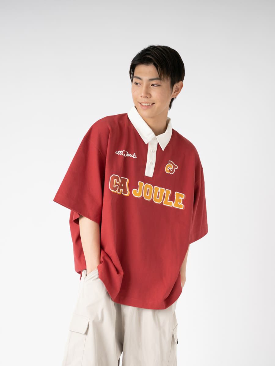 【allCaJoule】ロゴプリントラガーシャツ