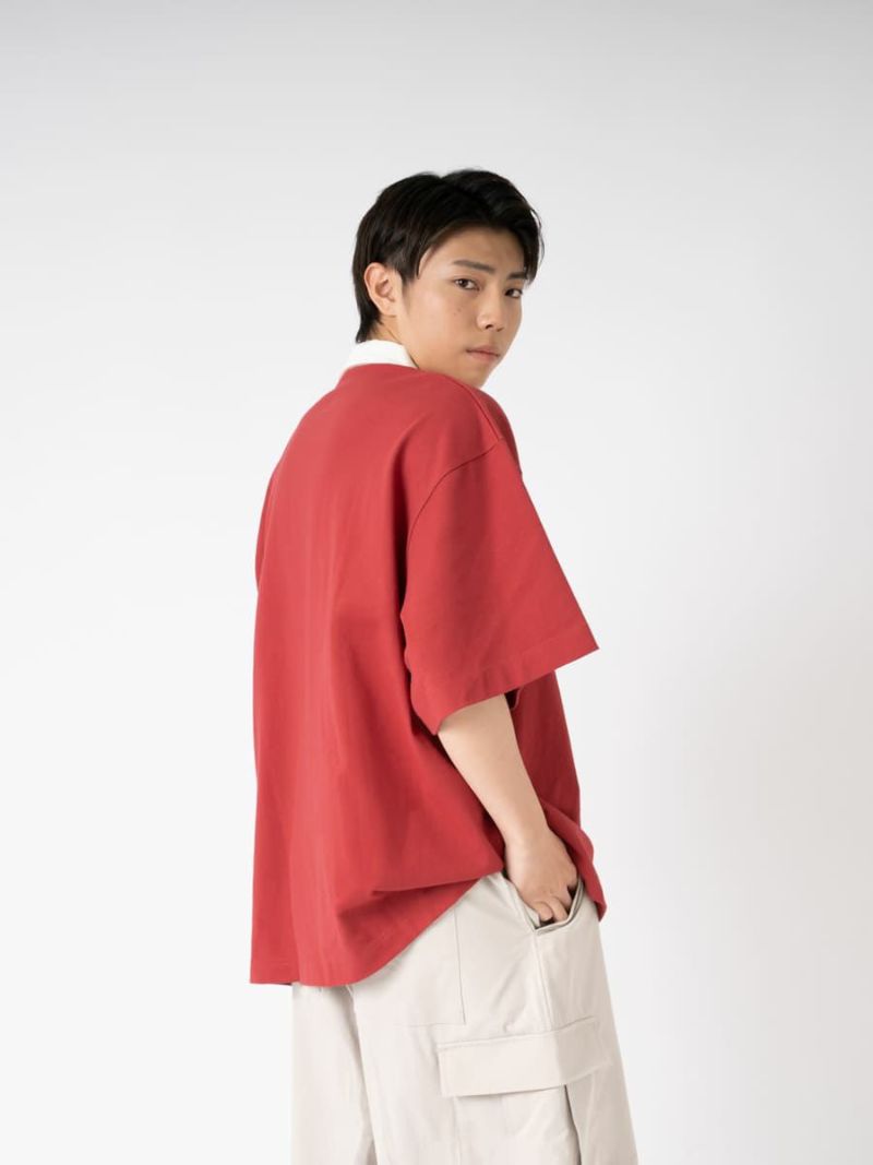 【allCaJoule】ロゴプリントラガーシャツ