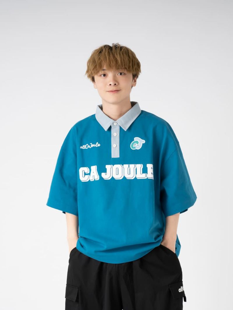 【allCaJoule】ロゴプリントラガーシャツ