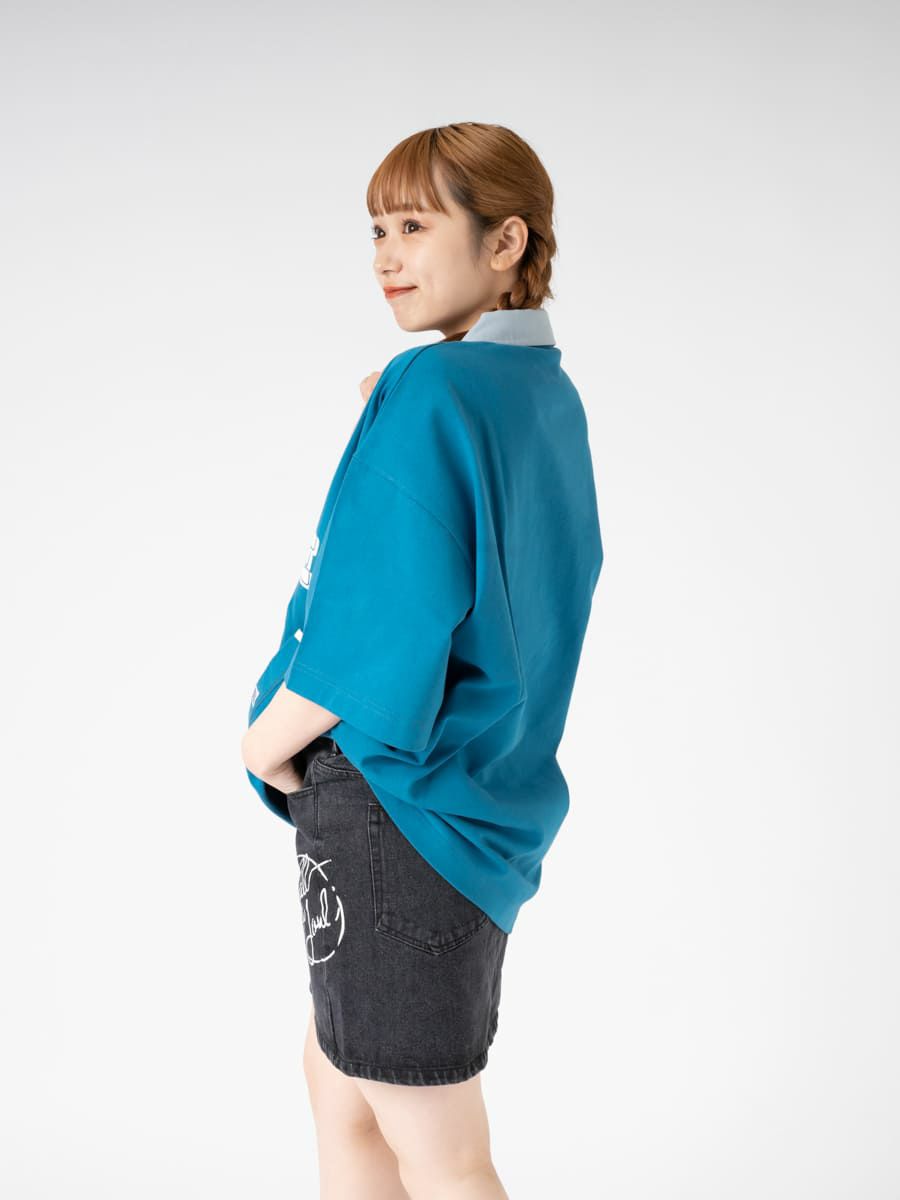 【allCaJoule】ロゴプリントラガーシャツ