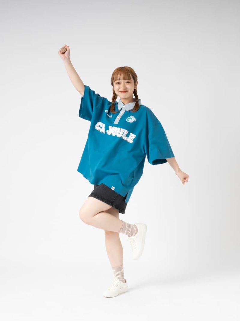 【allCaJoule】ロゴプリントラガーシャツ