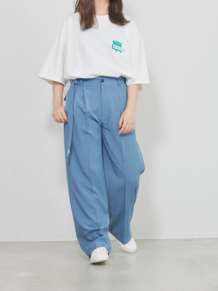 【allCaJoule】サイドベルトパンツ