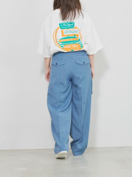 【allCaJoule】サイドベルトパンツ【allCaJoule】サイドベルトパンツ