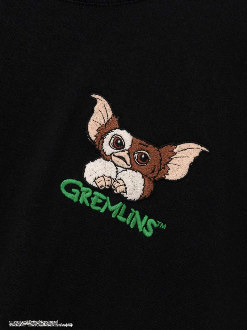 【GREMLINS】“OBEY THE RULES”ギズモ刺繍入りTシャツ〔別注〕