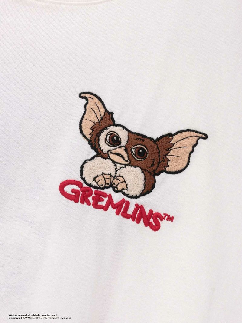 【GREMLINS】“OBEY THE RULES”ギズモ刺繍入りTシャツ〔別注〕