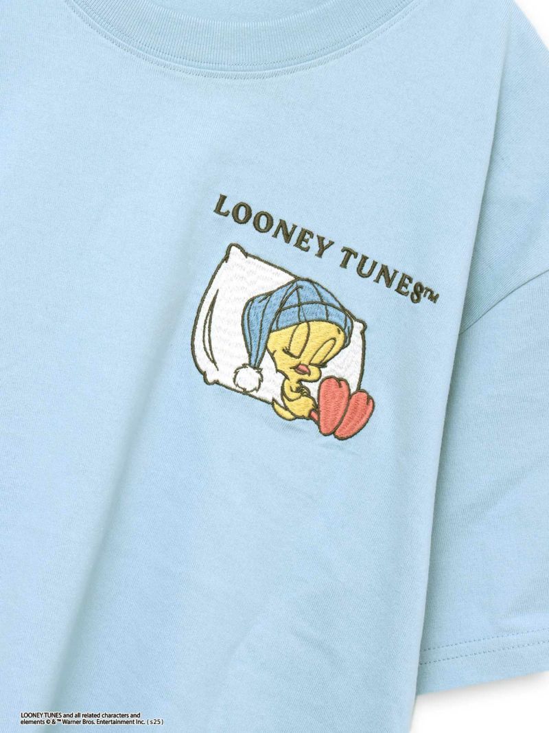 【LOONEY TUNES】“TWEETY：SLEEP ALL DAY”刺繍入りTシャツ〔別注〕