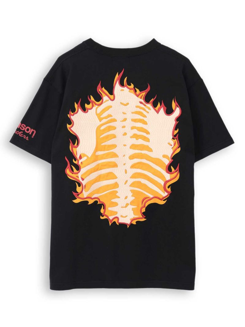 【VANSON】“FIRE BORN”刺繍入りTシャツ〔別注〕