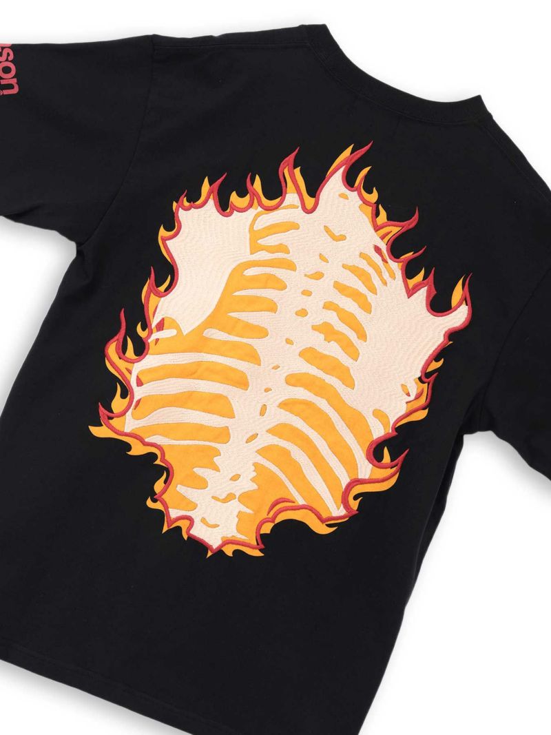 【VANSON】“FIRE BORN”刺繍入りTシャツ〔別注〕