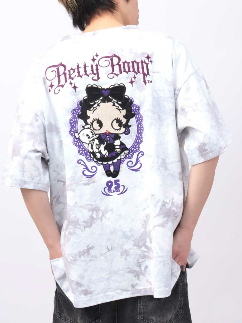 【BETTY BOOP】“ゴスロリベティ”刺繍入りTシャツ〔別注〕