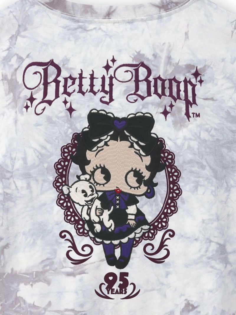 【BETTY BOOP】“ゴスロリベティ”刺繍入りTシャツ〔別注〕