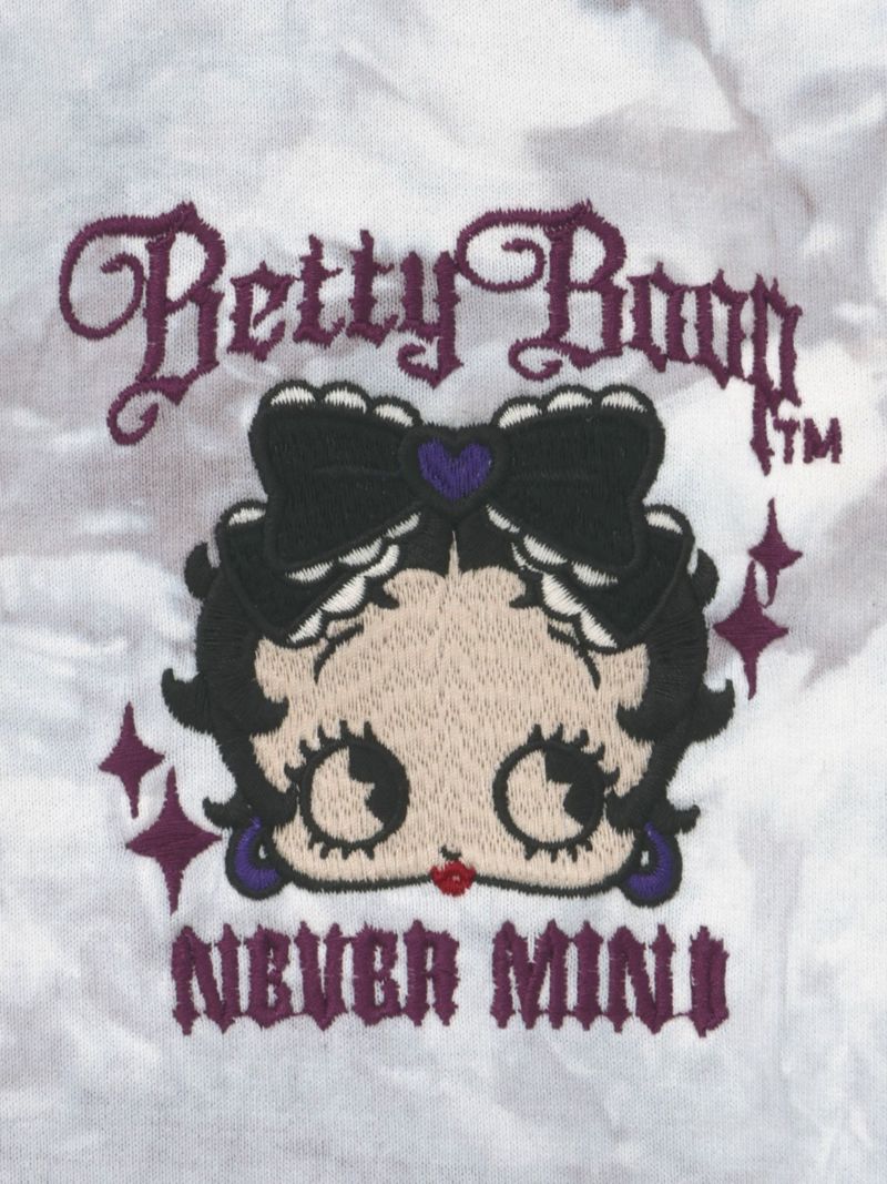 【BETTY BOOP】“ゴスロリベティ”刺繍入りTシャツ〔別注〕