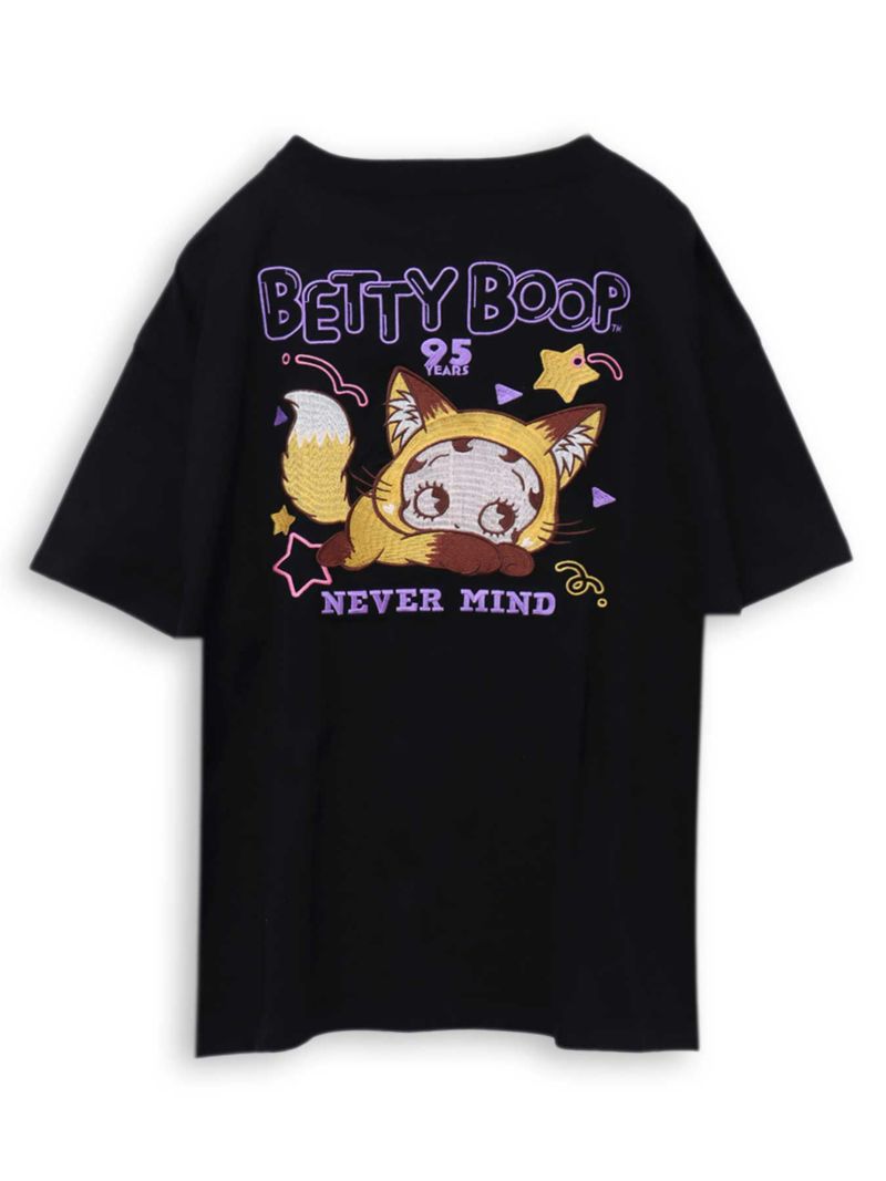 【BETTY BOOP】“ベイビーキツネベティ”刺繍入りTシャツ〔別注〕