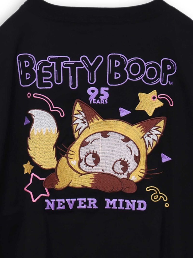 【BETTY BOOP】“ベイビーキツネベティ”刺繍入りTシャツ〔別注〕