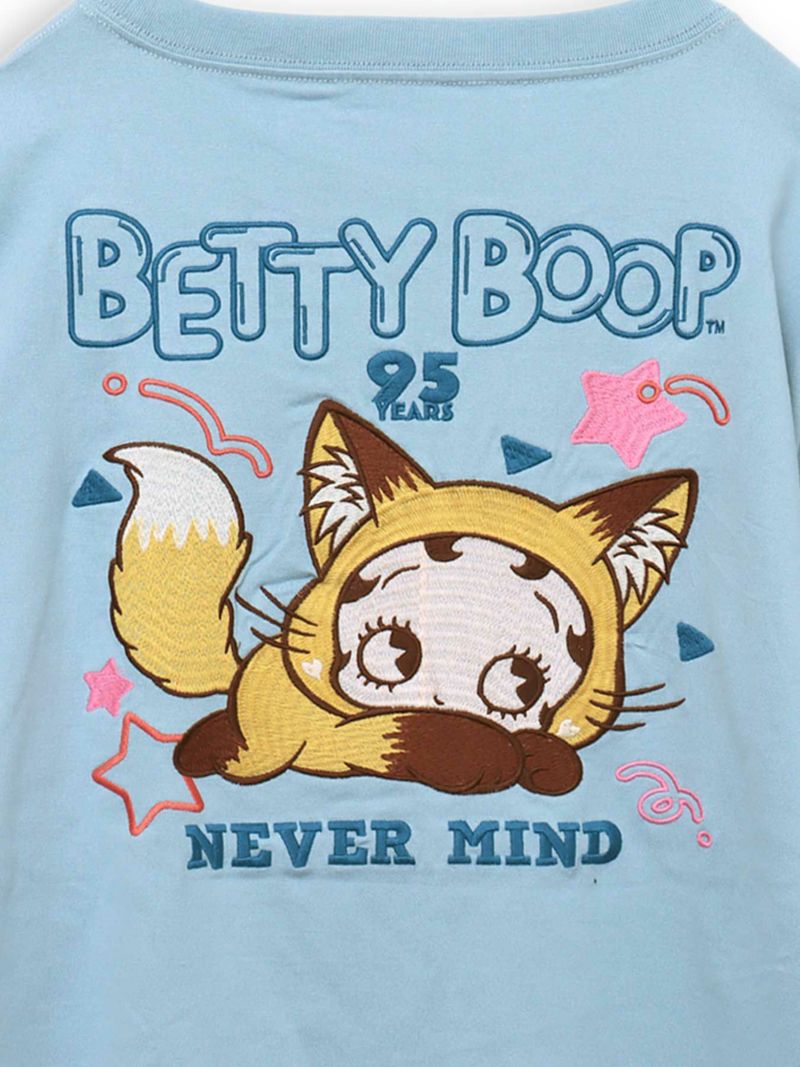 【BETTY BOOP】“ベイビーキツネベティ”刺繍入りTシャツ〔別注〕